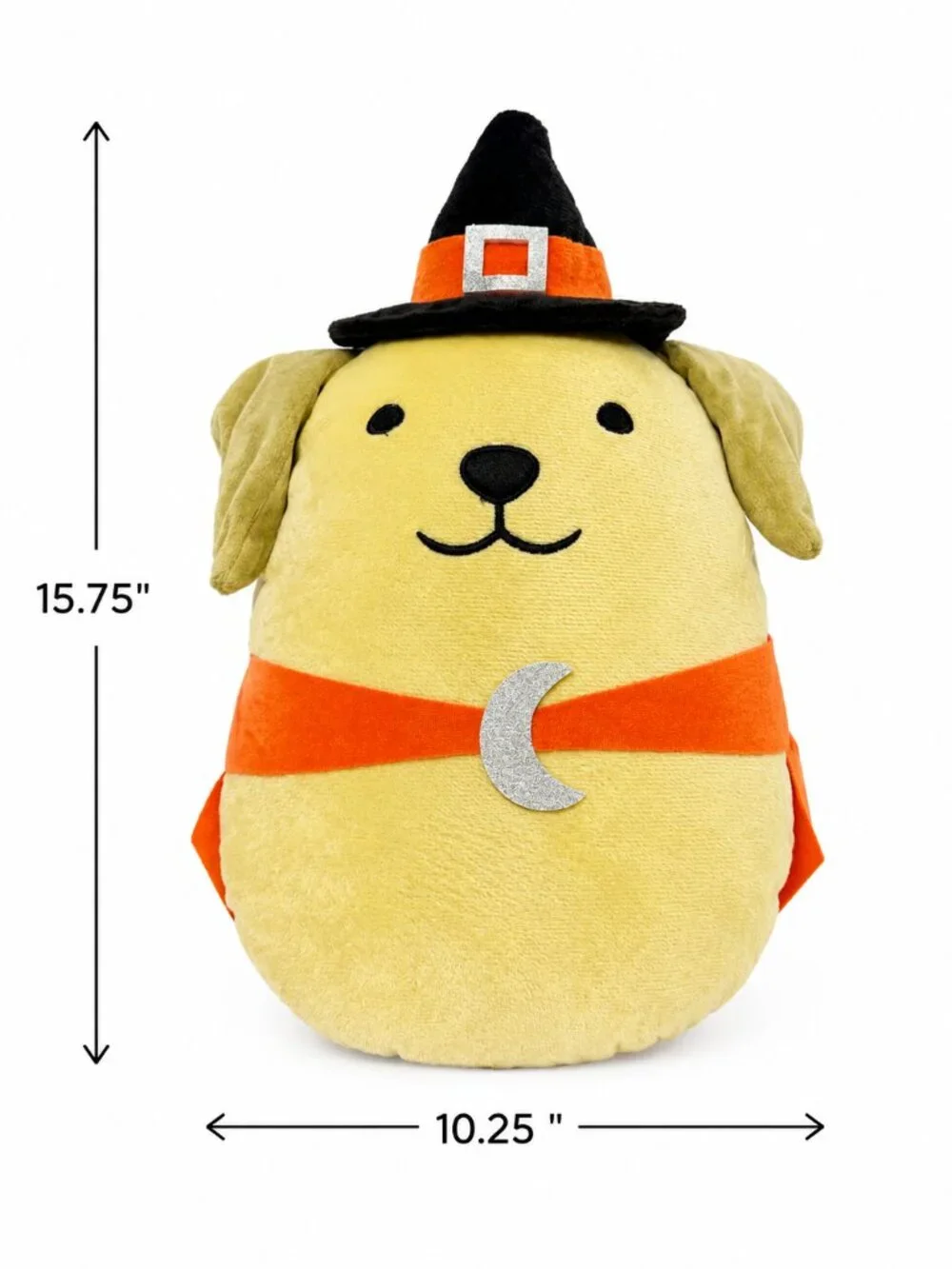 Halloween Dog Witch Plush Pillow Decor 15.75